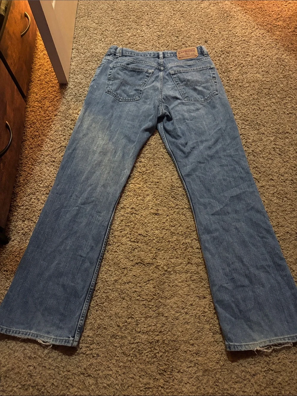 Express Men’s Light Blue Straight Jeans